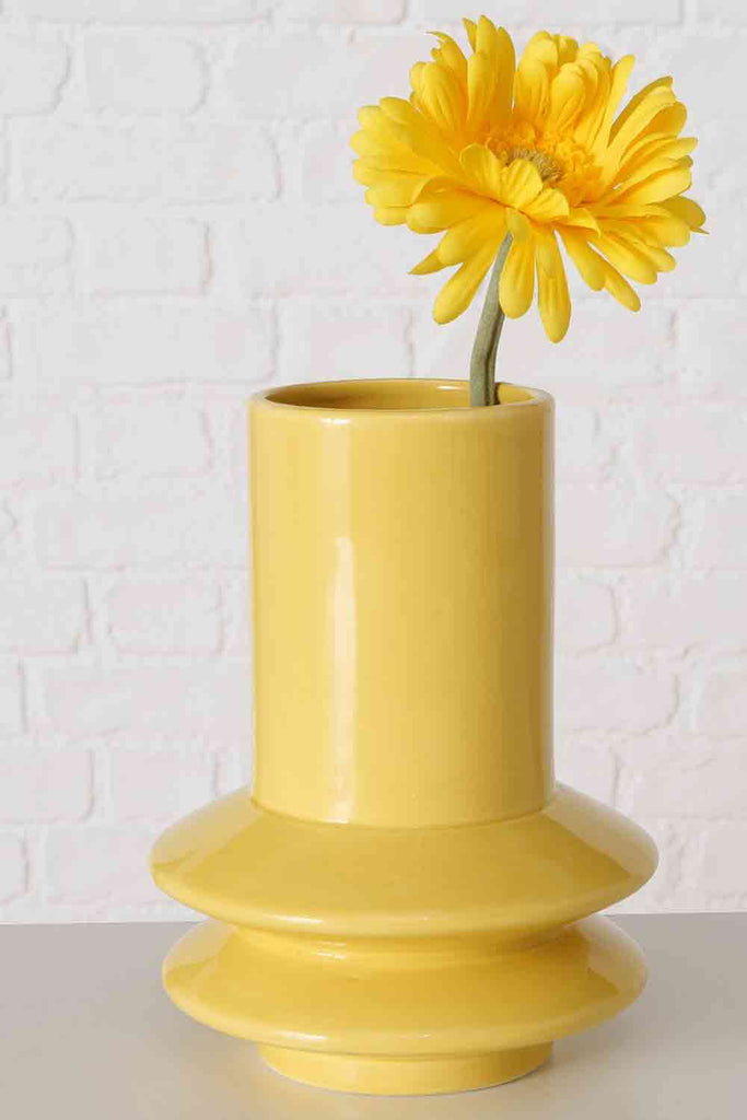 Vase Amarilla Boltze dquadrat gelb Keramik