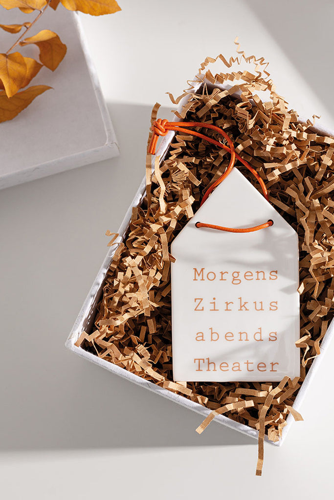 Wandhäuschen Morgens Zirkus Abneds Theater Räder Design Porzellan Glücksbringer