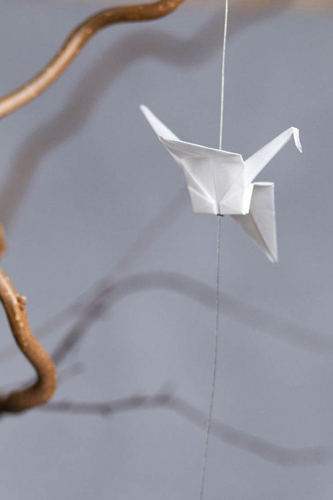 Kranichkette Räder Design Transparentpapier Origami