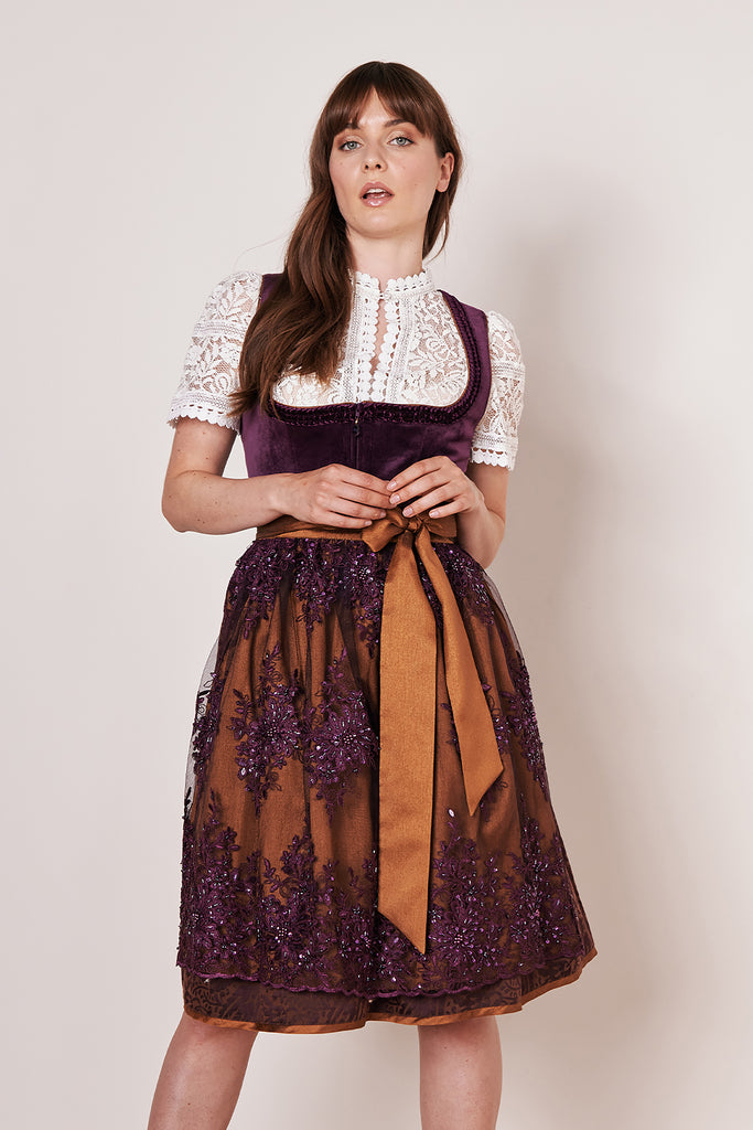 dirndl ankea lila samt