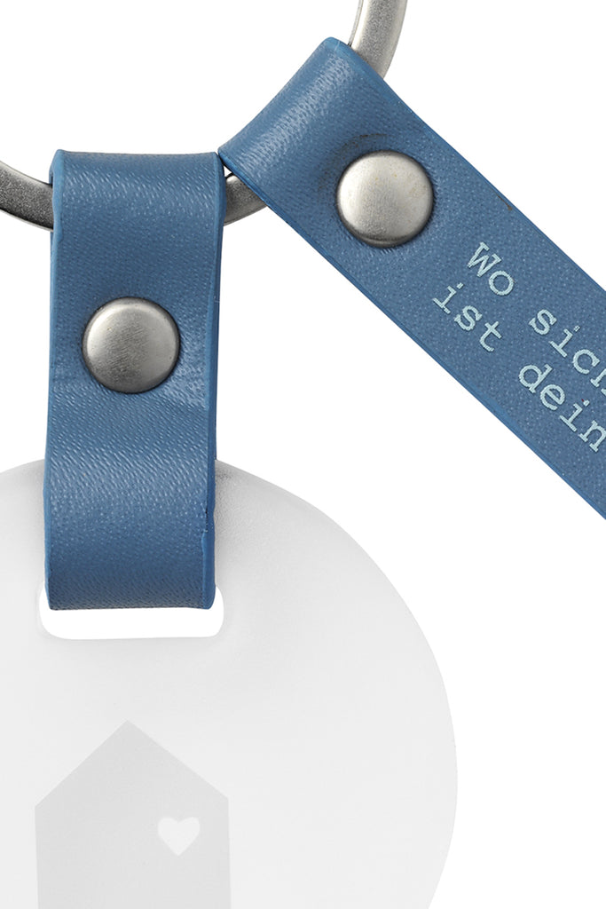 Schlüsselanhänger Räder Design Glas Leder