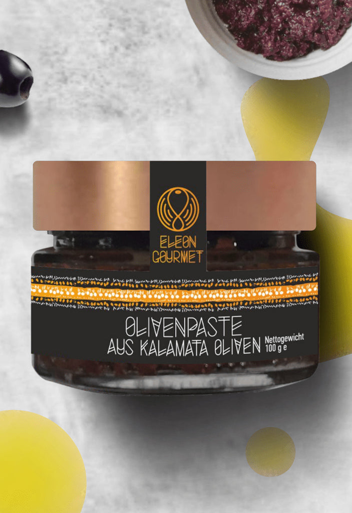 Olivenpaste Schwarze Kalamata Oliven Griechenland Eleon Gourmet