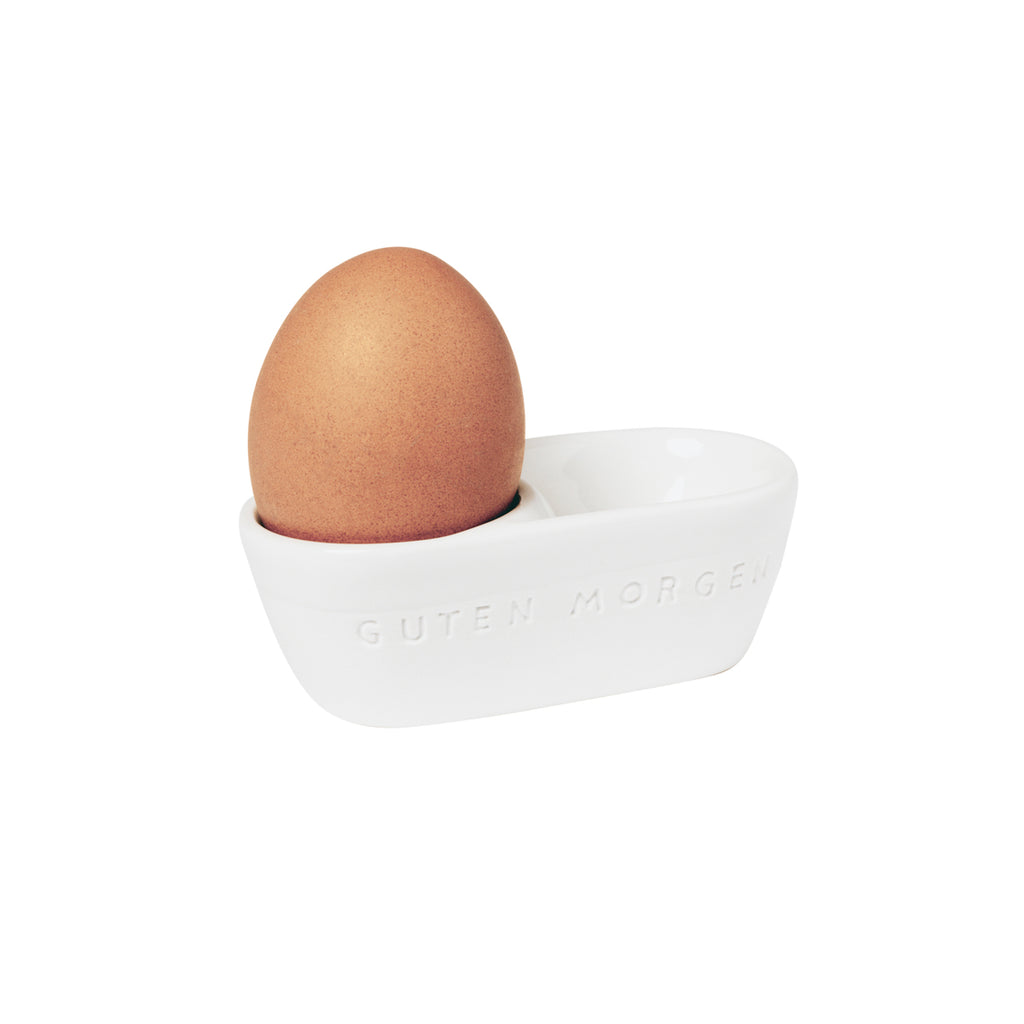 Eierbecher Berluft geniessen Guten Morgen Räder Design Porzellan