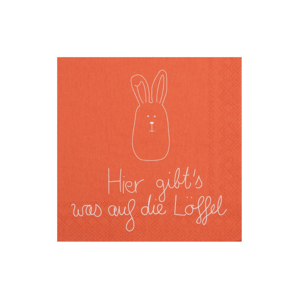 Servietten auf die Löffel Räder Design Ostern