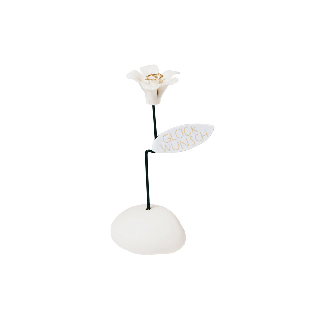 Glücksblume Räder Design Porzellan Geschenk Blume 