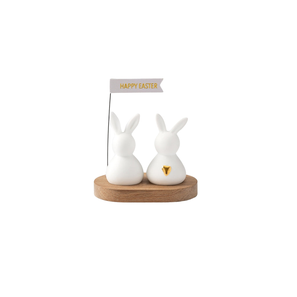 Ostergruss Osterhase Happy Easter Räder Design Porzellan
