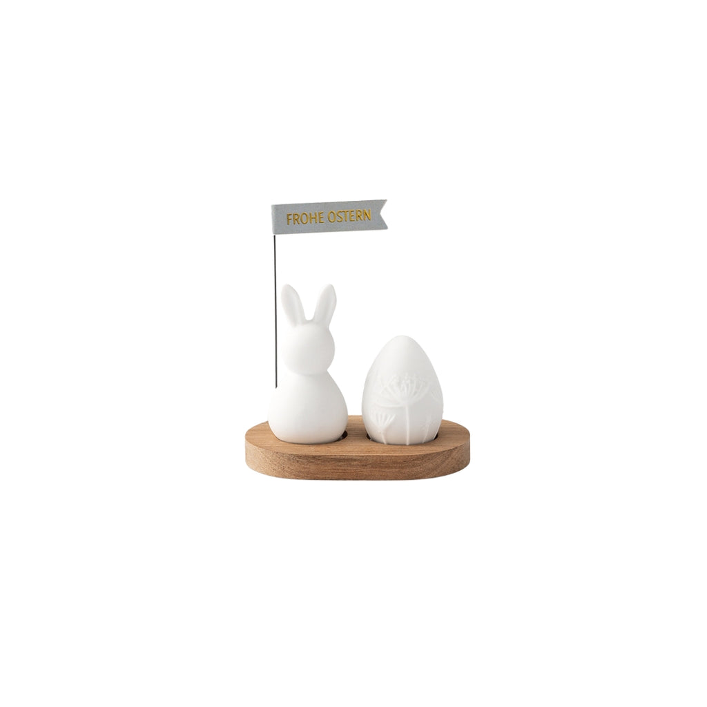 Ostergruss Frohe Ostern Räder Design Porzellan Osterhase