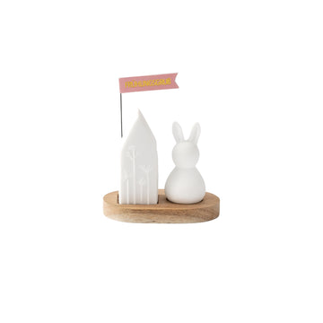 Ostergruss Osterhase Frühlingsgruss Räder Design Porzellan