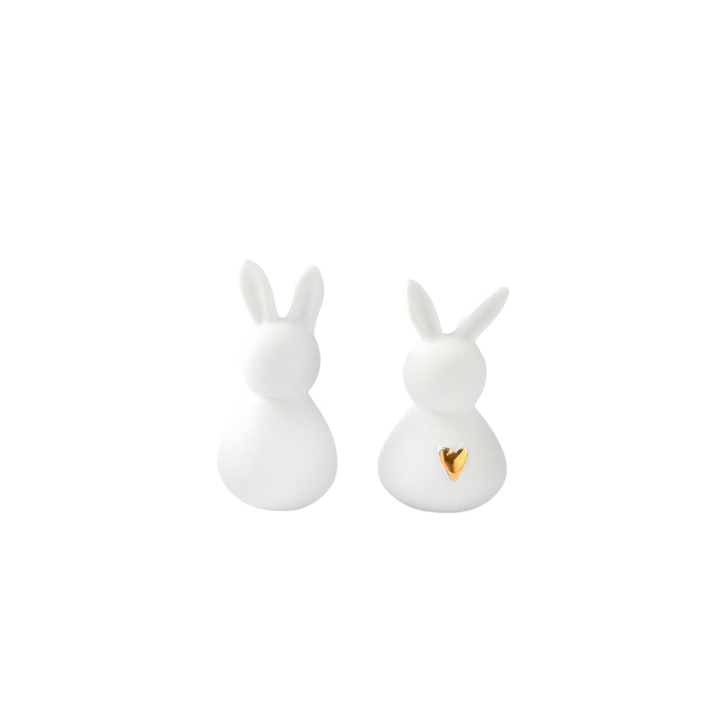 Minihasen Osterhasen 2er Set Räder Design Ostern Porzellan
