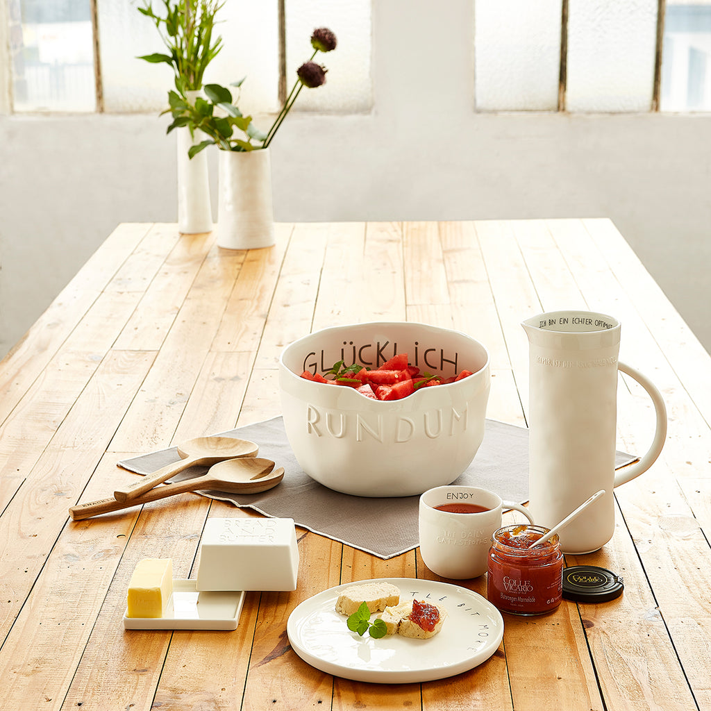 Butterdose Bread and Butter räder Design Porzellan Geschirr