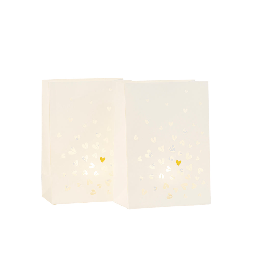 Lichttüten Herzen Räder Design Dekoration Valentinstag Hochzeit