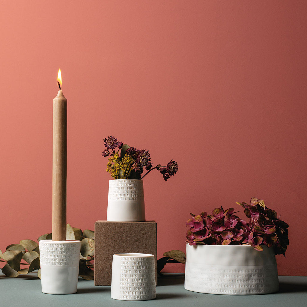 Raumpoesie Teelichthalter Klein Räder Design Porzellan