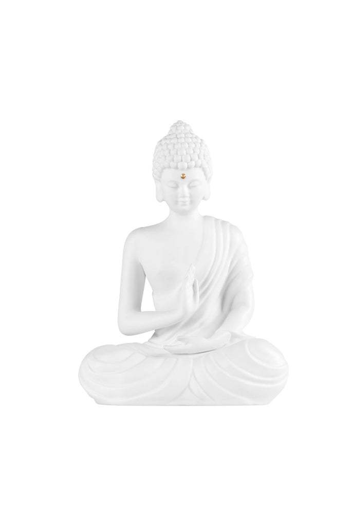 Zen spirit buddha figur sitzend porzellan räder design