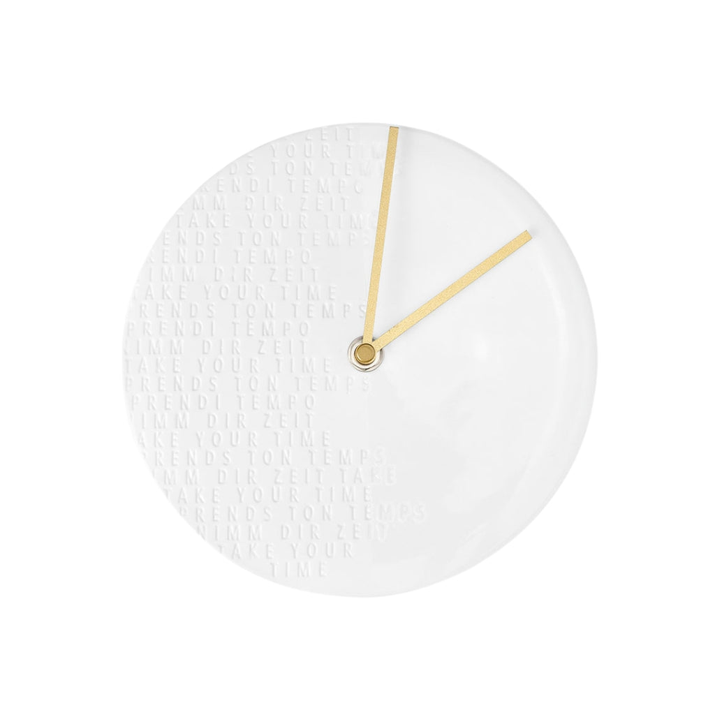 Uhr Wanduhr Porzellan Nimm dir die Zeit Räder Design