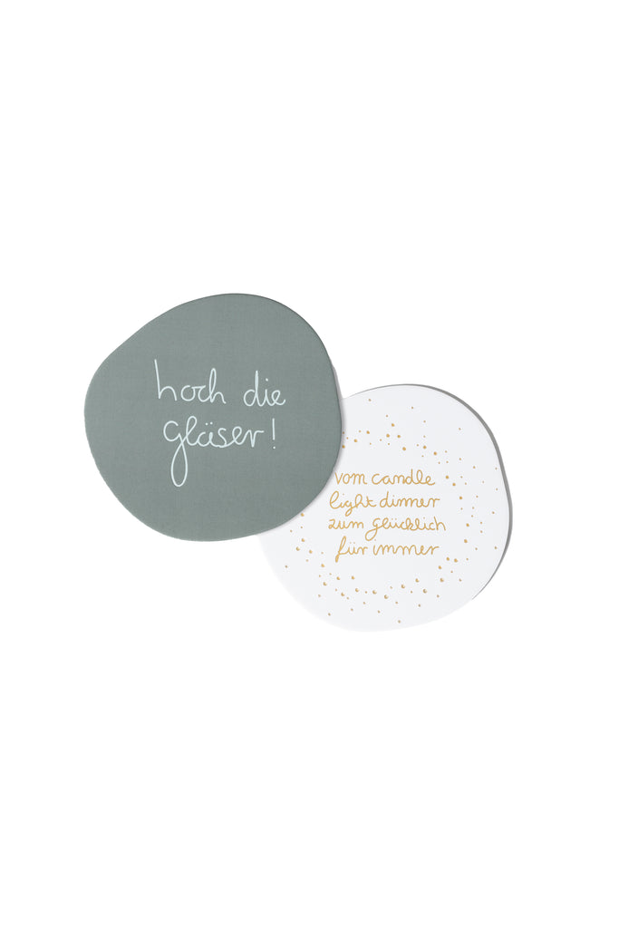 Untersetzer Räder Design Gläser und dinner