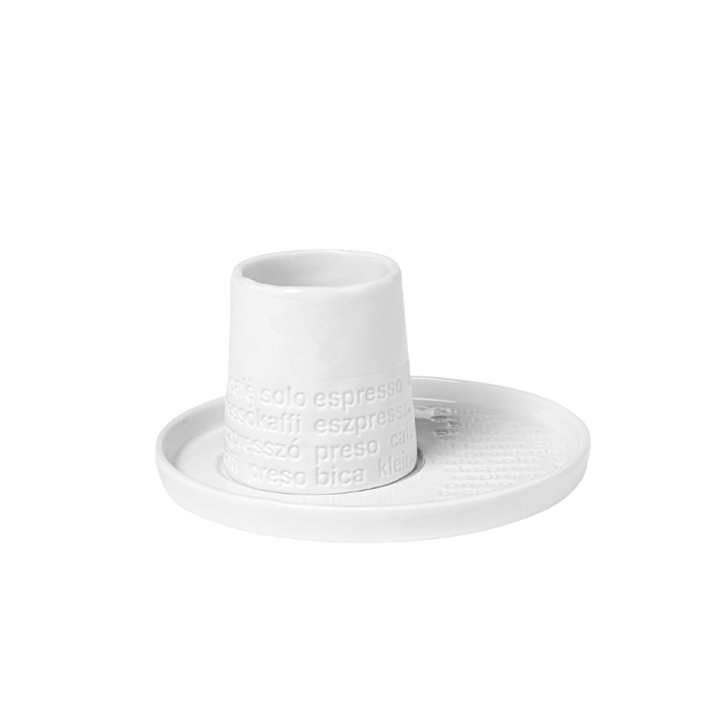 Raumpoesie Frühstück Esspressotasse räder Design Porzellan Relief