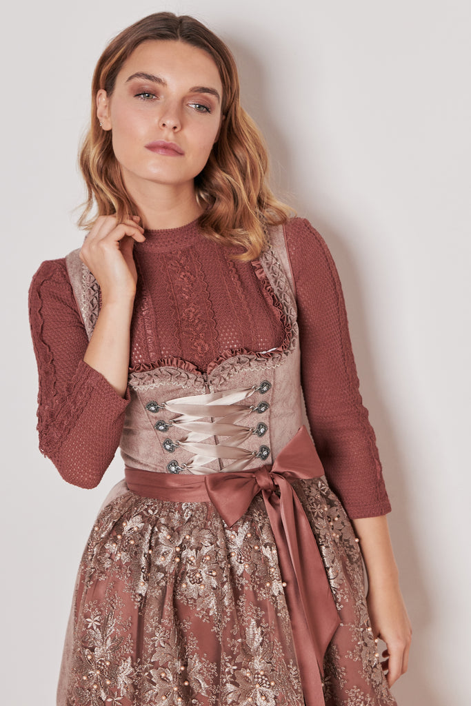 Dirndl - MARIKE - Krüger Madl - inkl. Spitzenschürze - 60 cm - 416466-060-0093