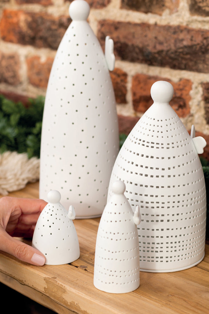 Mini LED Lichtengel Lochmuster räder design porzellan