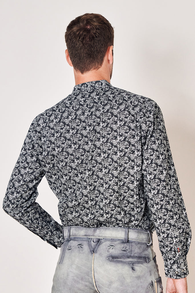 herren-trachtenhemd-mit ornamenten-schwarz-keander