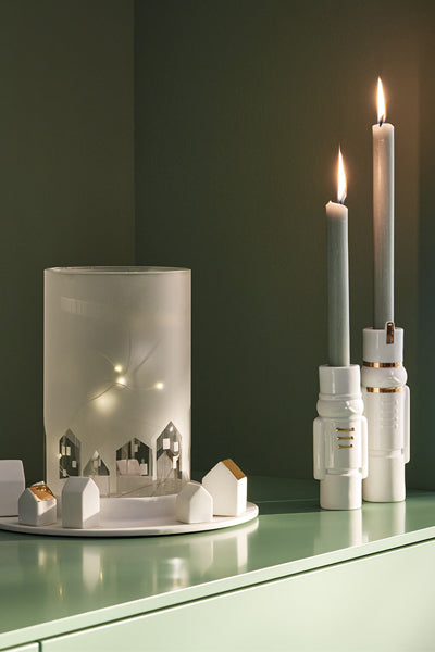 Kerzenhalter Nussknacker Magnus Räder Design Porzellan