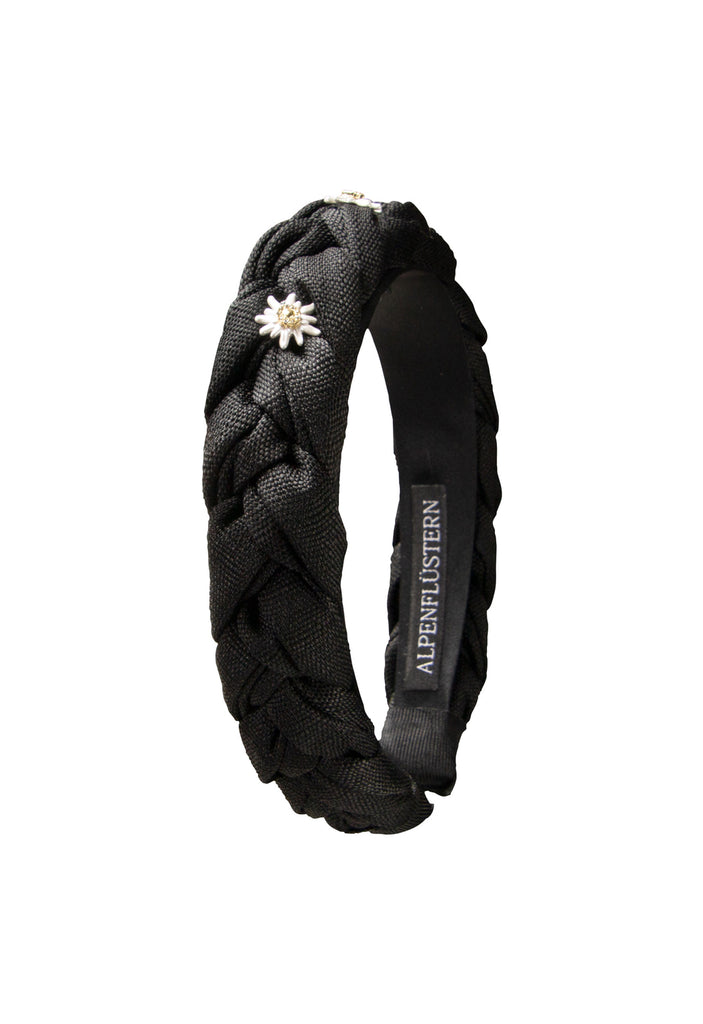 Alpenflüstern Haarrei Leinen Strass Edelweiss Haarschmuck Trachtenaccessoire