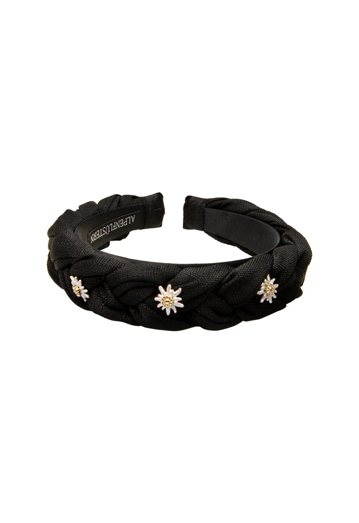 Alpenflüstern Haarrei Leinen Strass Edelweiss Haarschmuck Trachtenaccessoire