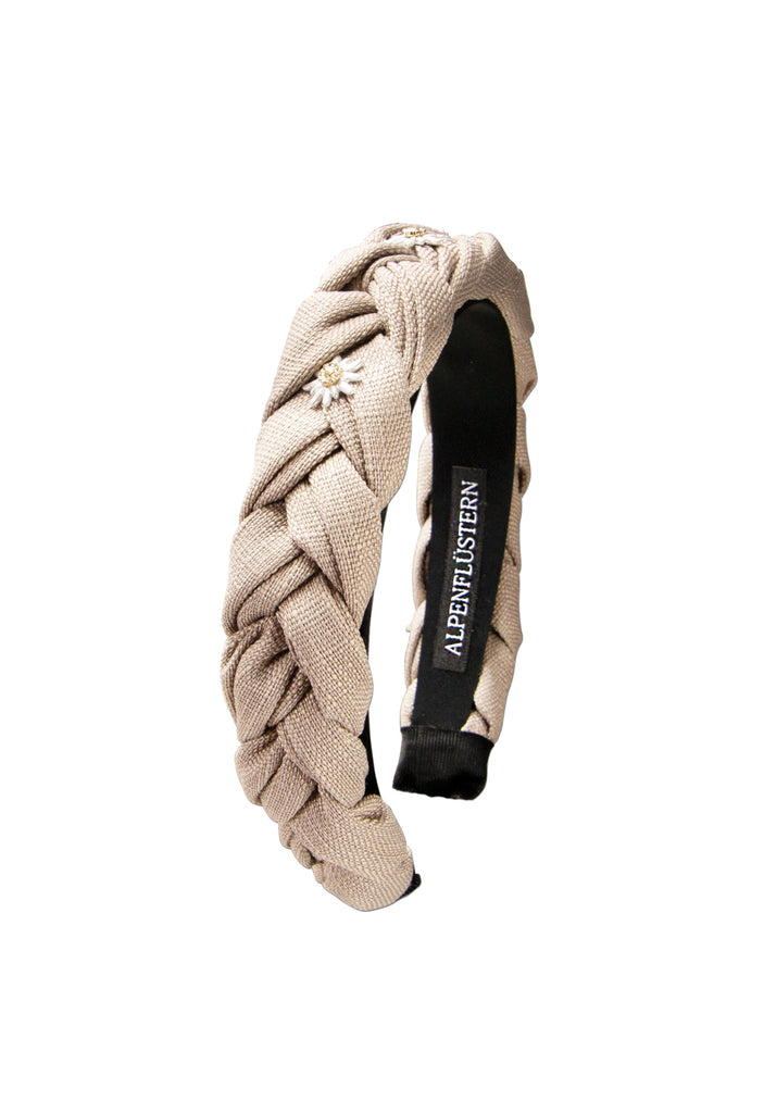 Alpenflüstern Haarrei Leinen Strass Edelweiss Haarschmuck Trachtenaccessoire