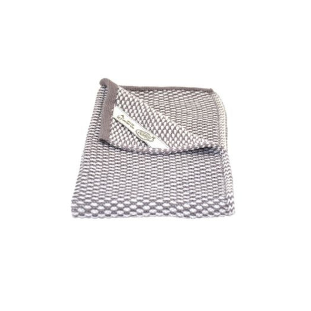 BH0286 Gästehandtuch gestrickt Natur warmes grau solwang design handtuch bad
