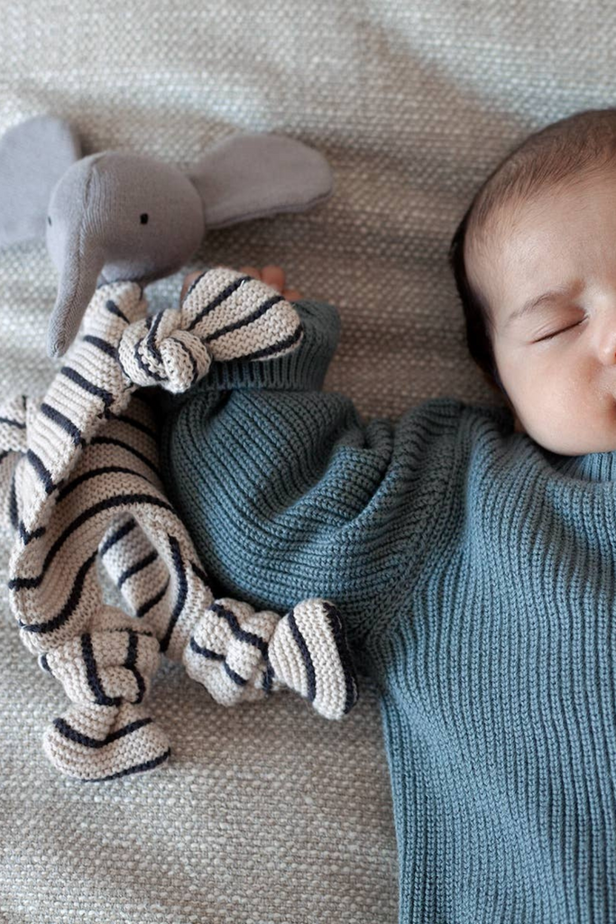 Babyschmusetuch aus Baumwollstrick - Elefant - Sophie Home - Geschenke