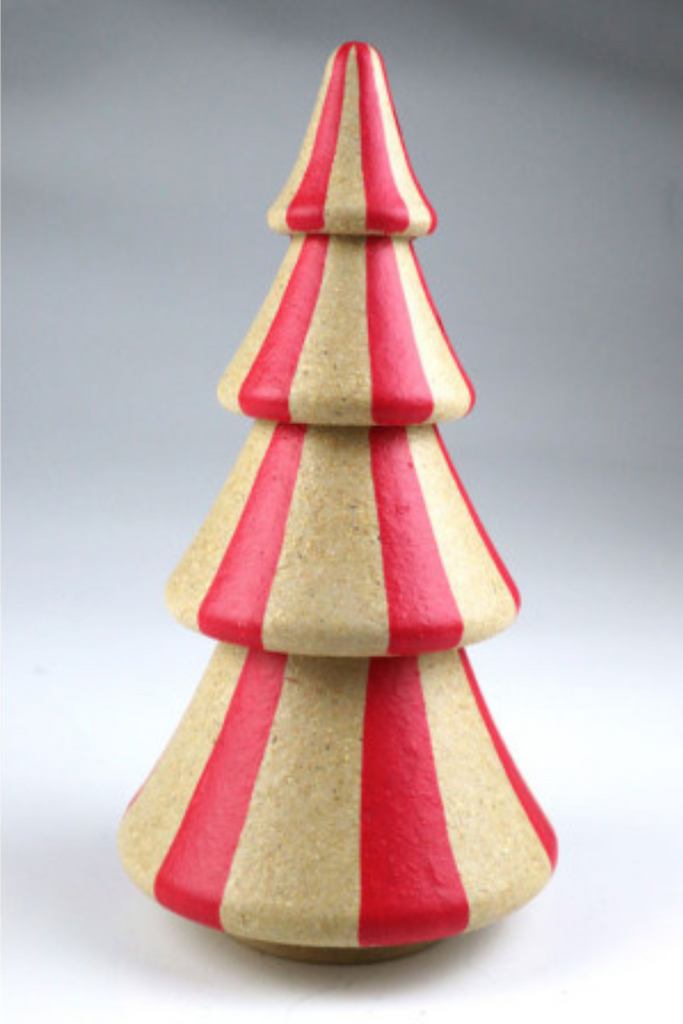 Baum - rot grau - Bambusfigur 15*29 - 36984 - AM Design-dquadrat