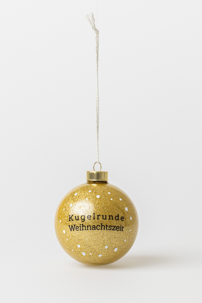 Christbaumkugel "Kugelrunde Weihnachtszeit" - 92336 - Räder Design-dquadrat