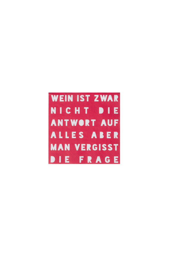Cocktailservietten "Wein ist zwar nicht die Antwort..." - Servietten 25 x 25 - 20 Stück - 18118 - Räder Design-dquadrat