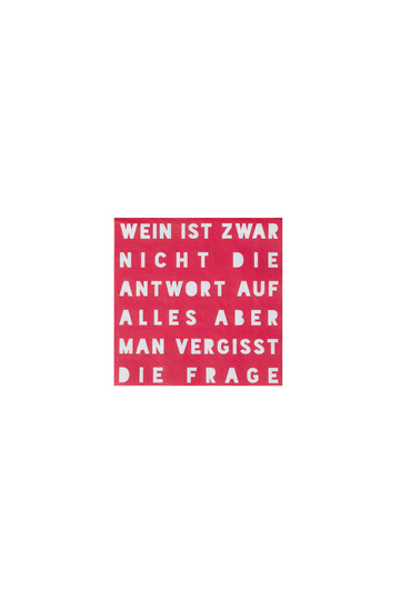 Cocktailservietten "Wein ist zwar nicht die Antwort..." - Servietten 25 x 25 - 20 Stück - 18118 - Räder Design-dquadrat