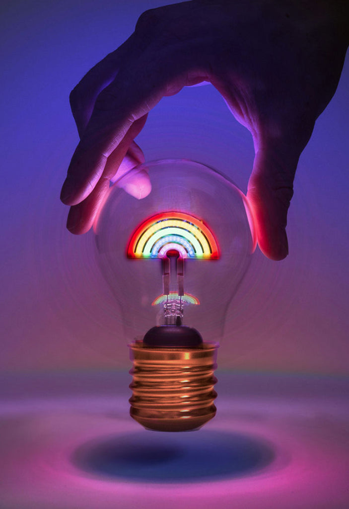 Cordless Rainbow Lightbulb LED Kabellose Glühbirne Regenbogen Suck UK