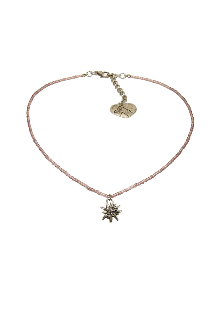 Perlenkette Filigran Strass Edelweiß Alpenflüstern