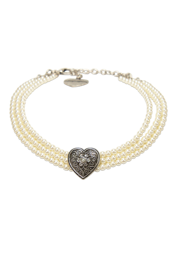 Perlenkette Kropfkette Ornament Herz Alpenflüstern