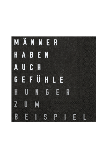 DINING Serviette 33x33cm - MÄNNER HABEN AUCH GEFÜHLE - 16770 - Räder Design - Küche