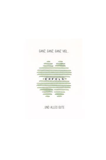 Fadenfreudekarte "Ganz ganz ganz viel Erfolg" - 18392 - Räder Design-dquadrat