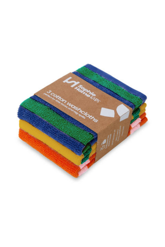 Frottee-Waschlappen - wiederverwendbar - umweltfreundlich - gestreift - Sophie Home