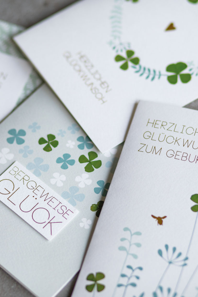 Glücksklee Karte "Herzlichen Glückwunsch zum Geburtstag" - 62969 - Räder Design-dquadrat