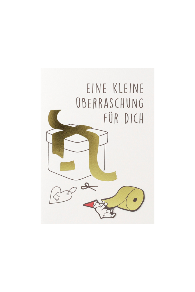 Heinzelmännchen Karte "Eine kleine Überraschung für Dich" - 92839 - Räder Design-dquadrat