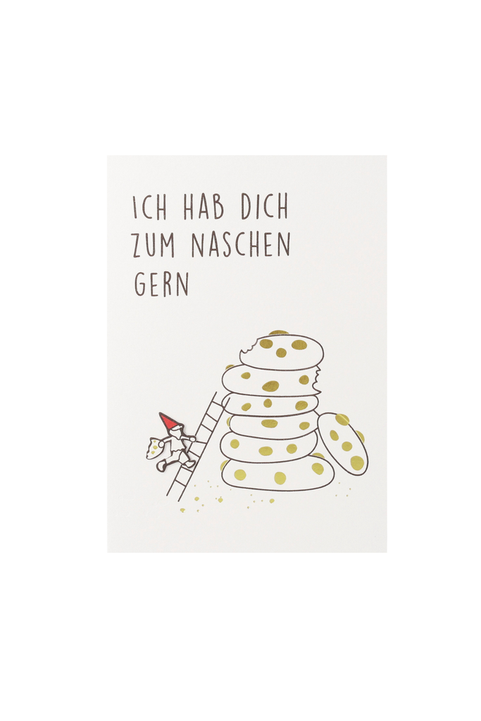 Heinzelmännchen Karte "Ich hab dich zum Naschen gern" - 92838 - Räder Design-dquadrat