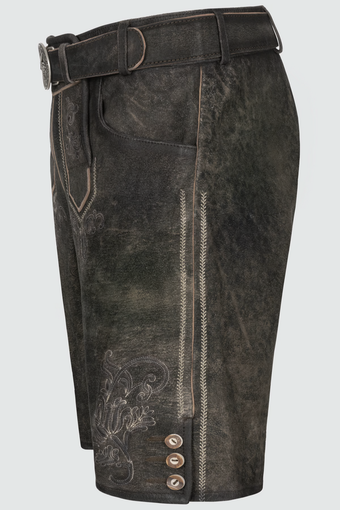 Herren Lederhose - ARIJUS - Trachtenhose - Krüger Buam - 099610-000-0044 - mit Gürtel-dquadrat