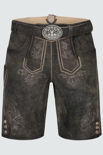 Herren Lederhose - ARIJUS - Trachtenhose - Krüger Buam - 099610-000-0044 - mit Gürtel-dquadrat