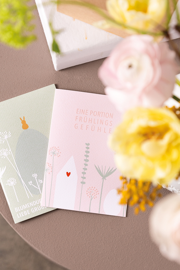 Karte Blumige Frühlingsgrüße - 17472 - Räder Design-dquadrat