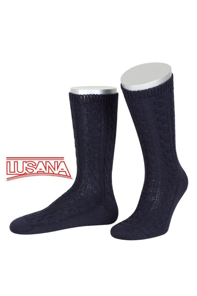 Trachtensocke - Handgekettelte Spitze - Farbe Trachtenbraun - L5697-dquadrat-2