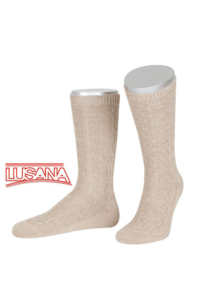 Trachtensocke - Handgekettelte Spitze - Farbe Trachtenbraun - L5697-dquadrat-2