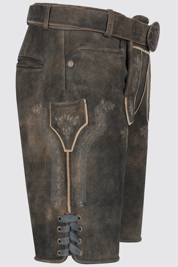 Herren Lederhose CURTIS mit Gürtel - Krüger Buam - 962870-000-0076-dquadrat