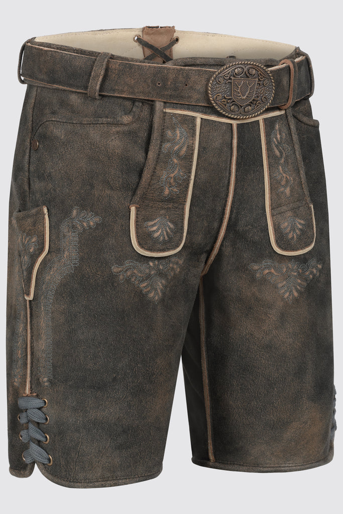 Herren Lederhose CURTIS mit Gürtel - Krüger Buam - 962870-000-0076-dquadrat