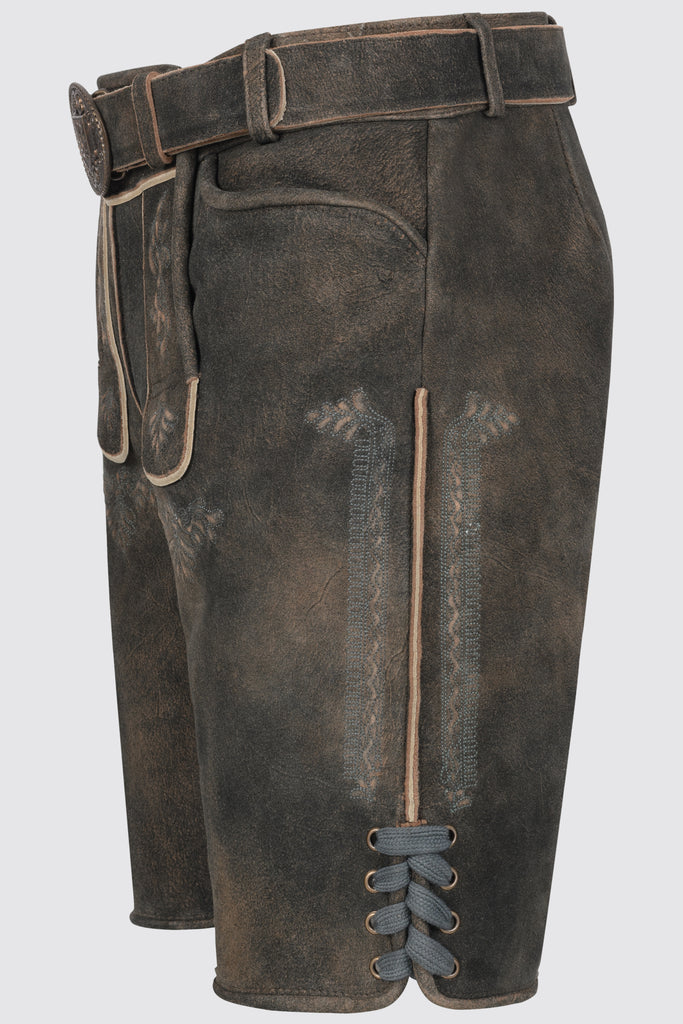 Herren Lederhose CURTIS mit Gürtel - Krüger Buam - 962870-000-0076-dquadrat